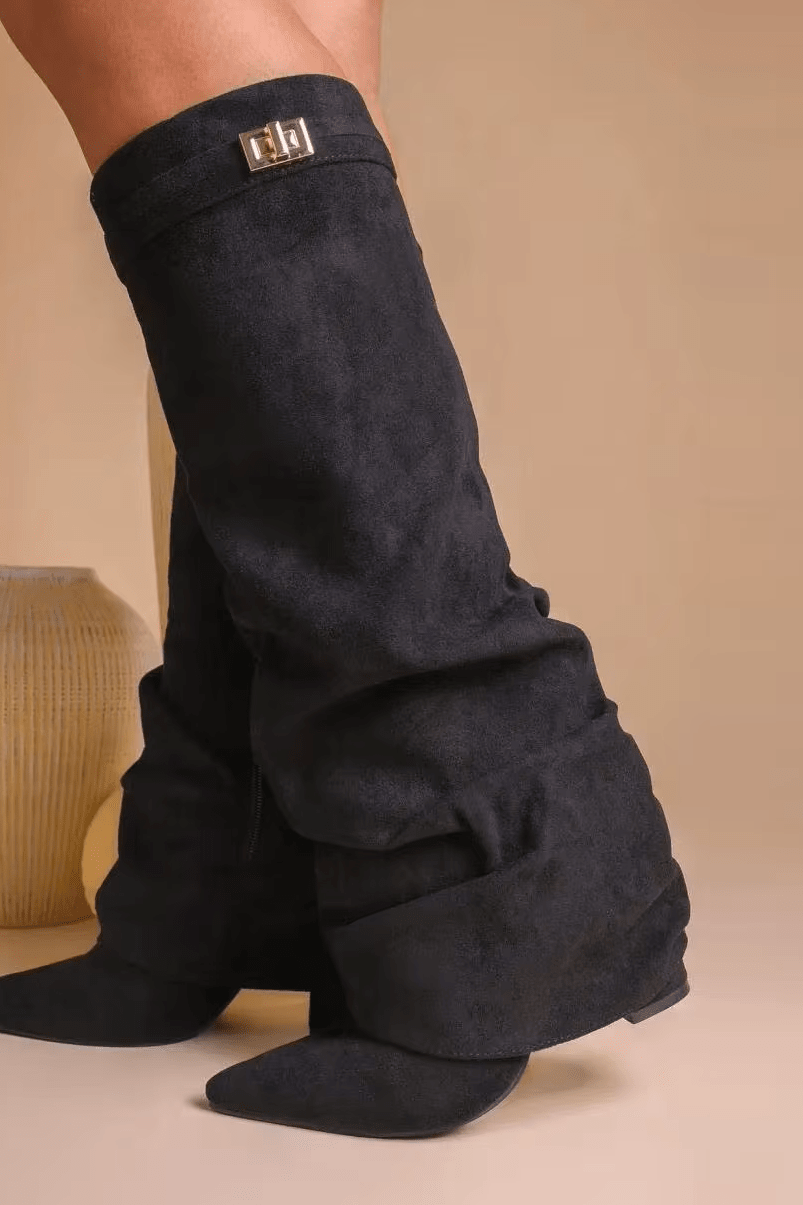 ZEYA - Teresa Slouchy Pointed Knee High Boots