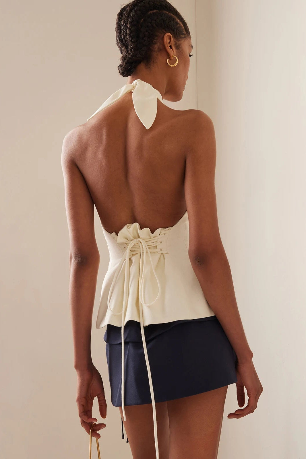 ZEYA - Thelma Silky Halter Neck Crop Top