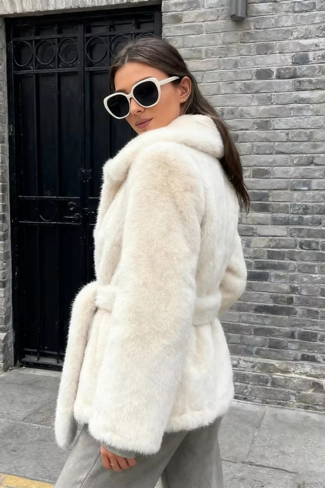 ZEYA - Veronica Belted Faux Fur Coat