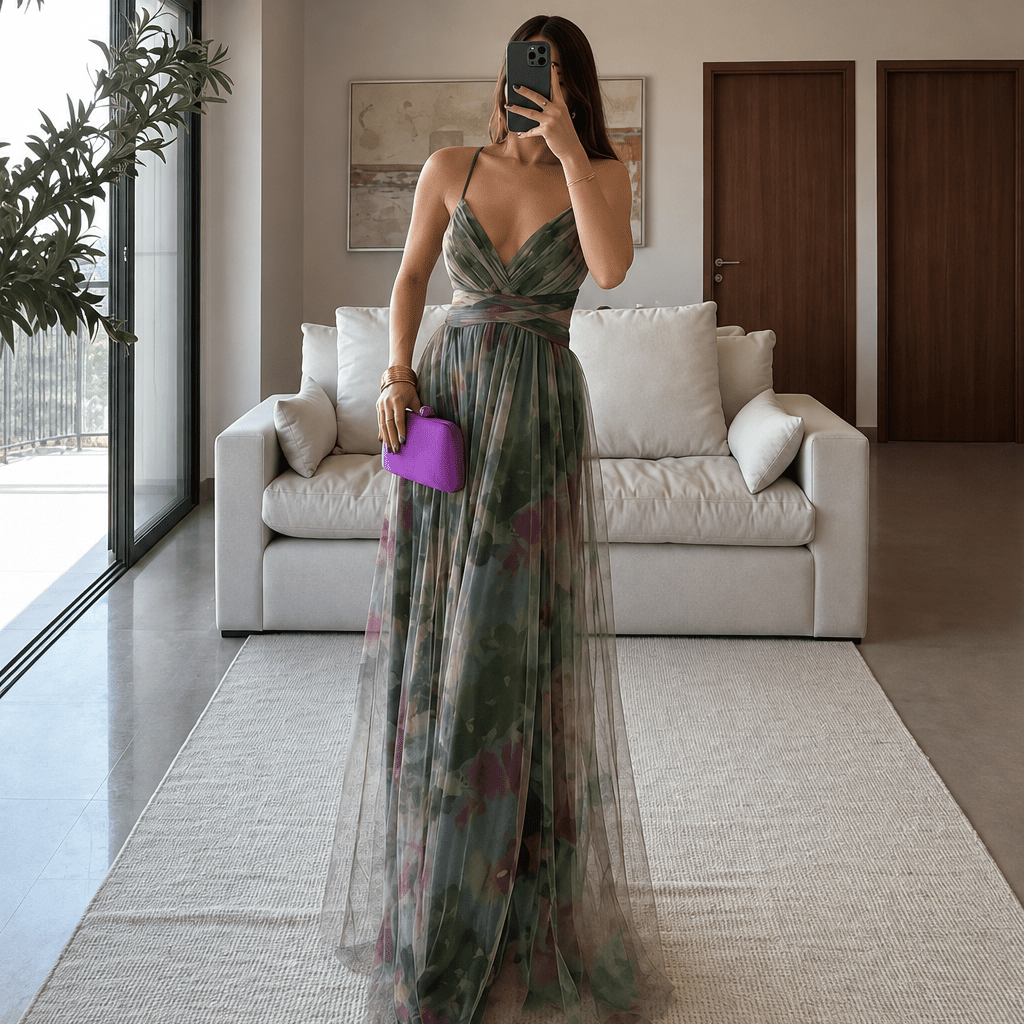ZEYA - Vivien Floral Tulle Maxi Dress