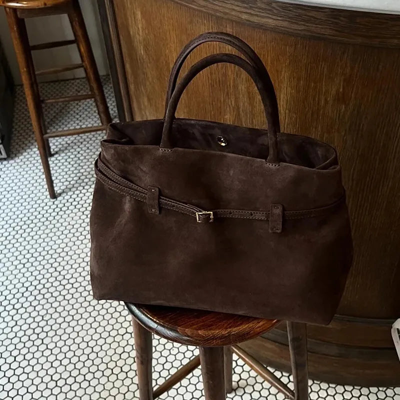 Ava Frosted Suede Tote Bag