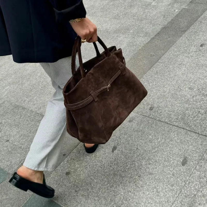 Ava Frosted Suede Tote Bag