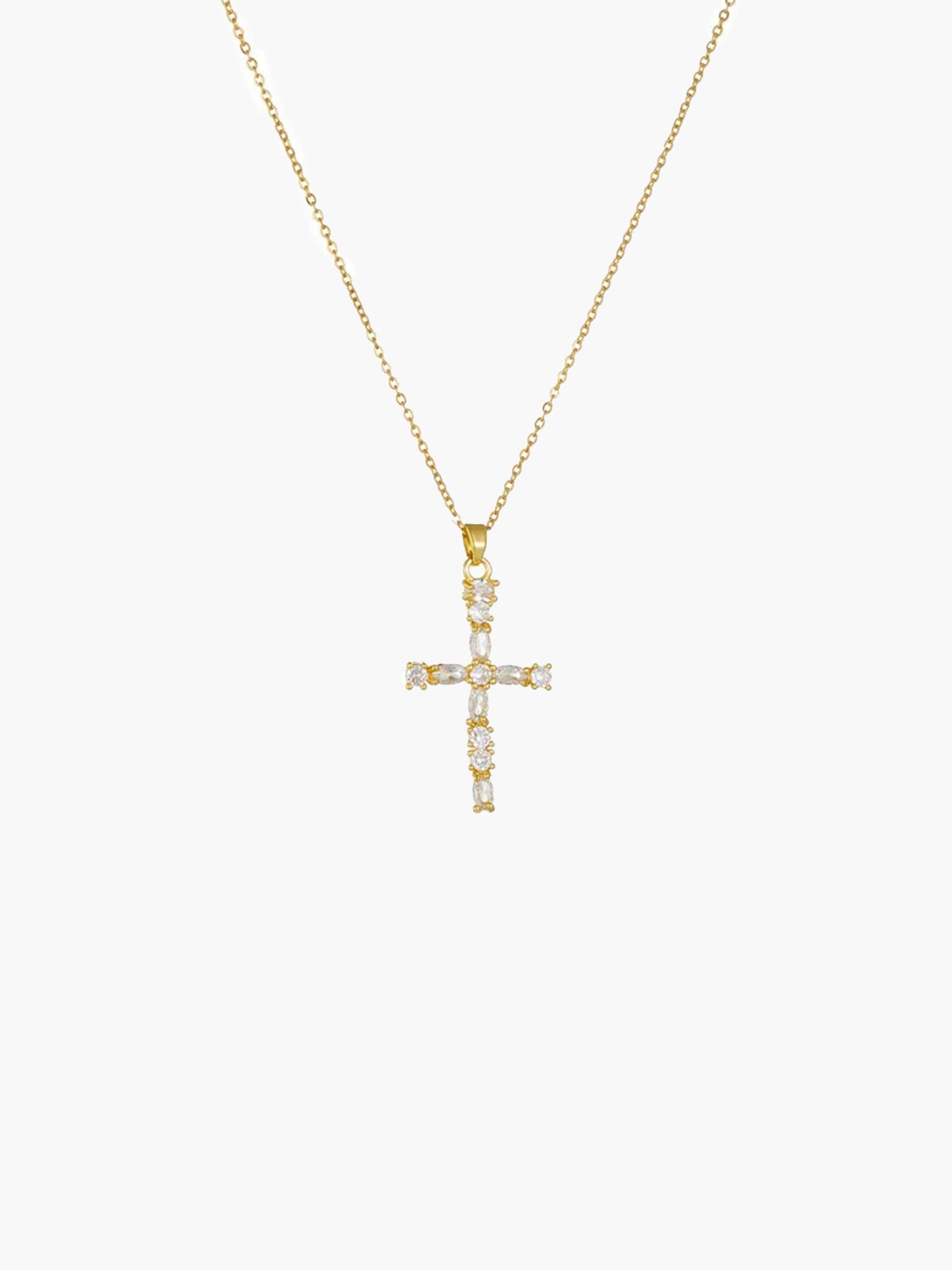 Lucy Zircon Cross Pendant Necklace