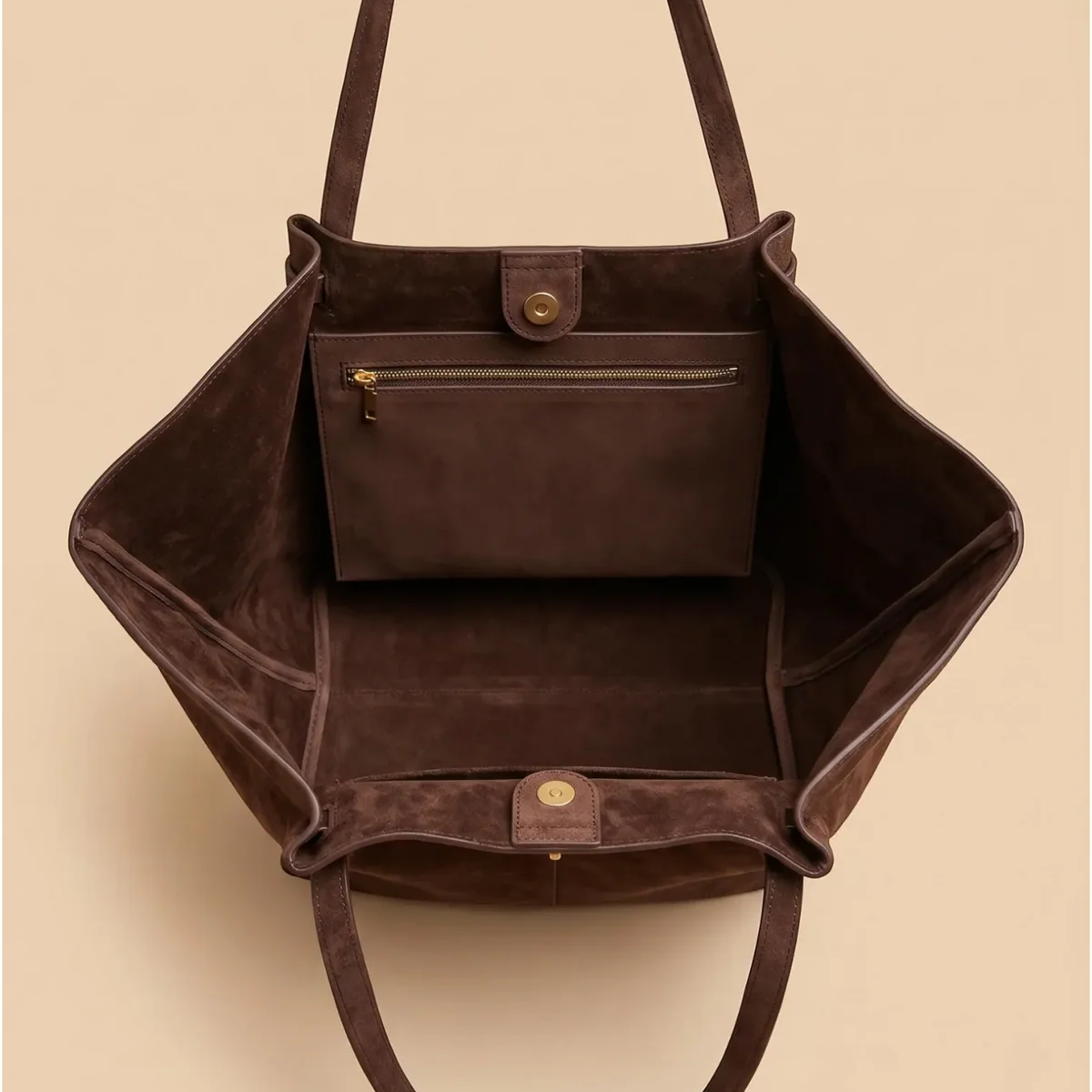 Nora Bat-Wing Suede Tote Bag