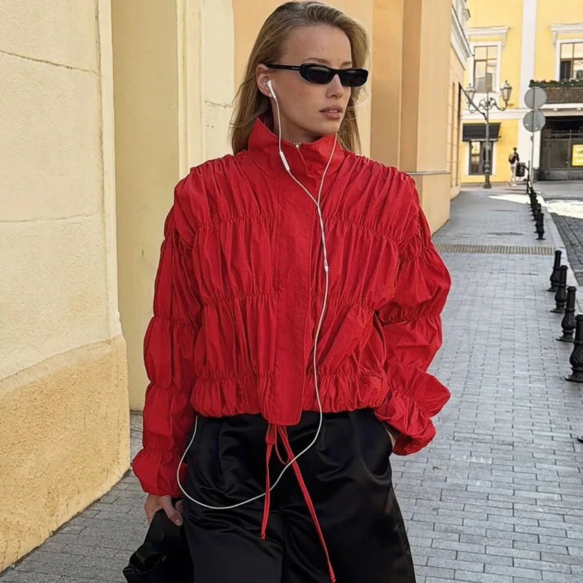 Ellie Ruched Zip Jacket