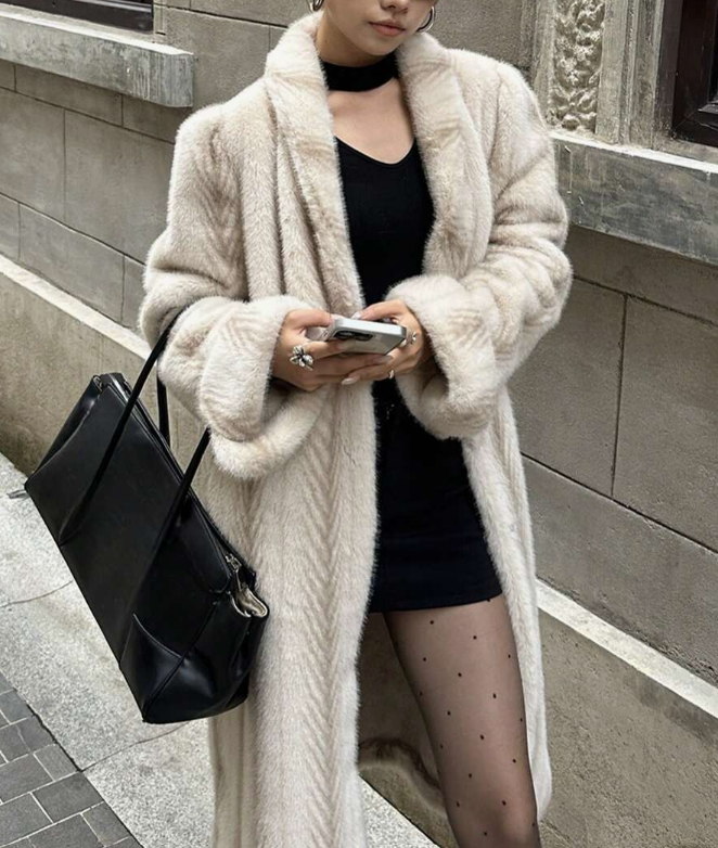 Alicia Faux Fur Maxi Coat with Belt