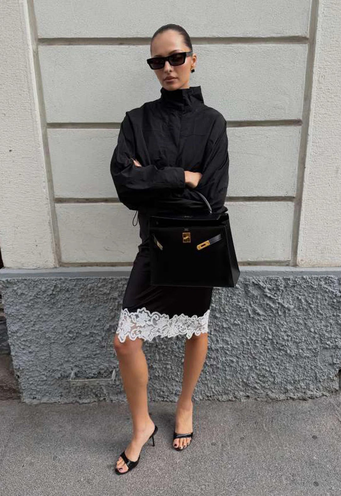 Fiona Funnel Neck Windbreaker Jacket