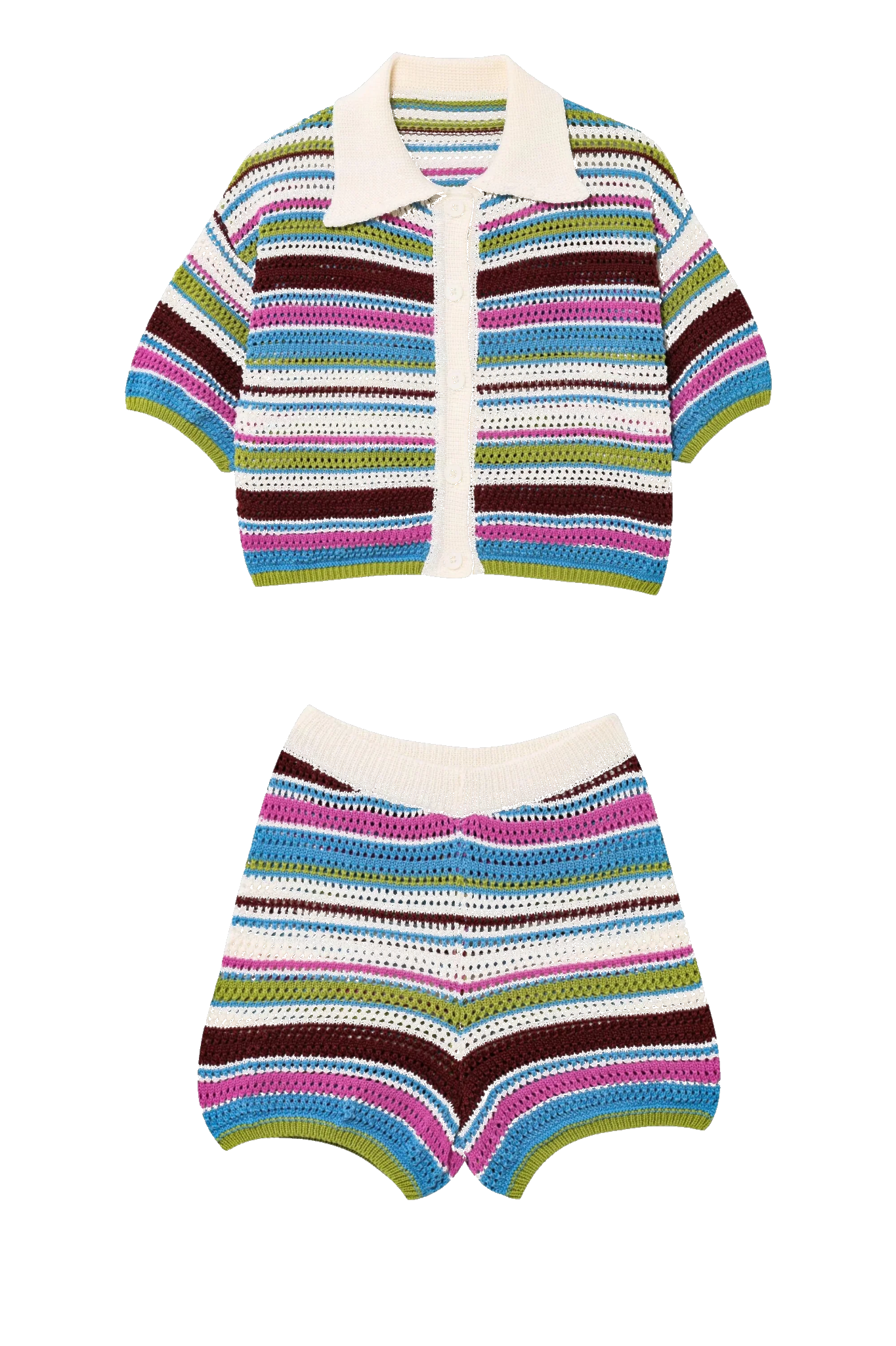 Iris Striped Crochet Co-ord Set