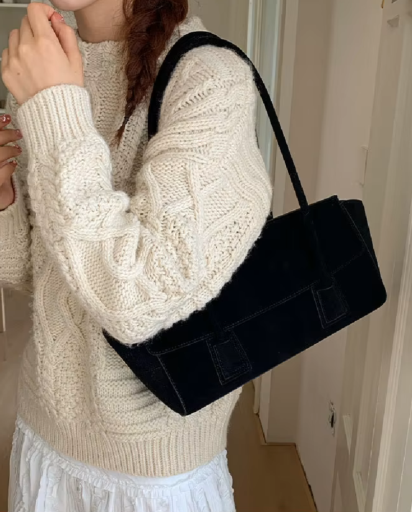 Melissa Vintage Faux Suede Shoulder Bag