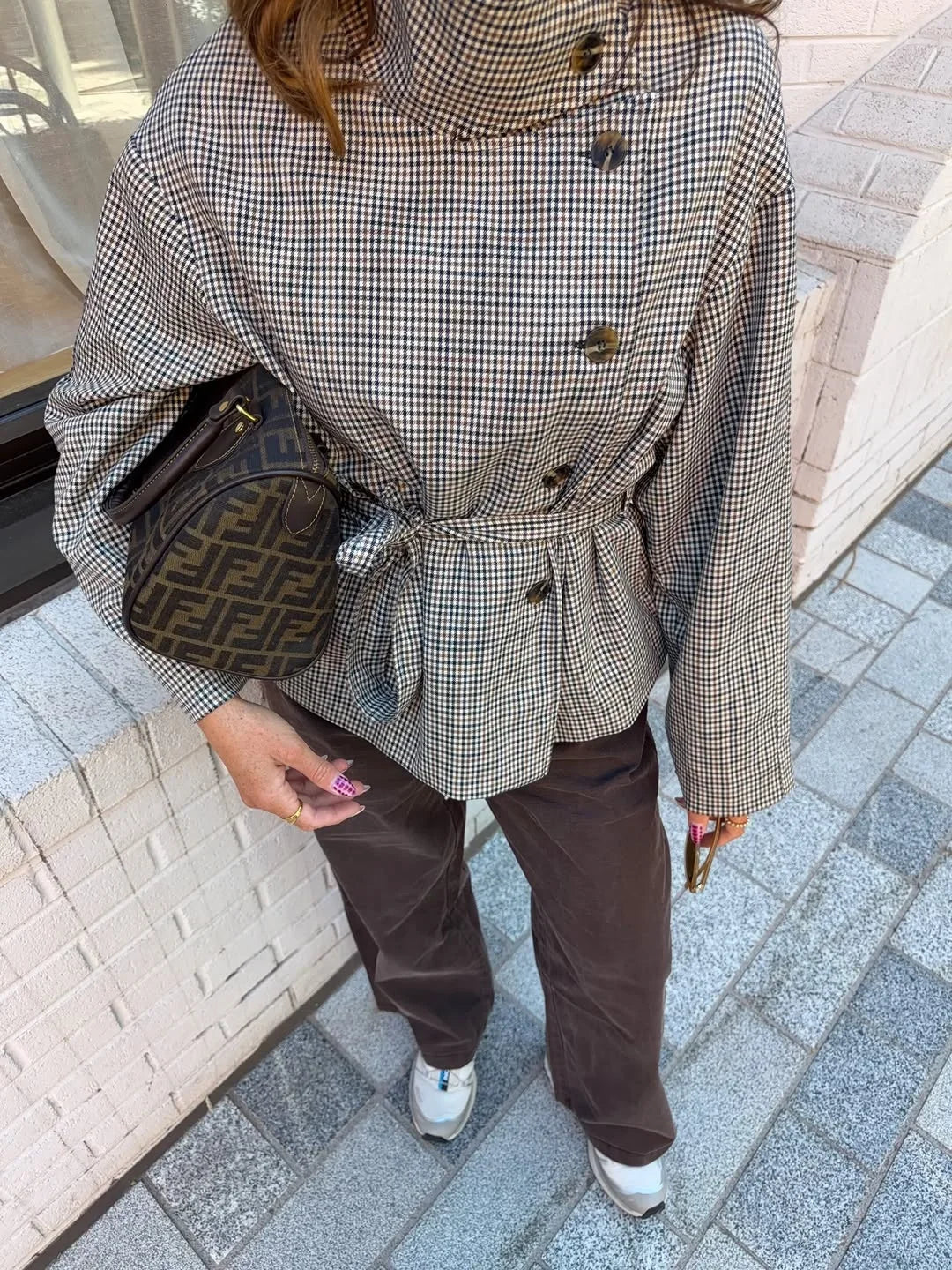 Mila Plaid Trench Coat