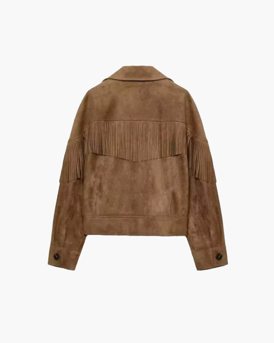 Helen Faux Suede Lapel Cropped Jacket