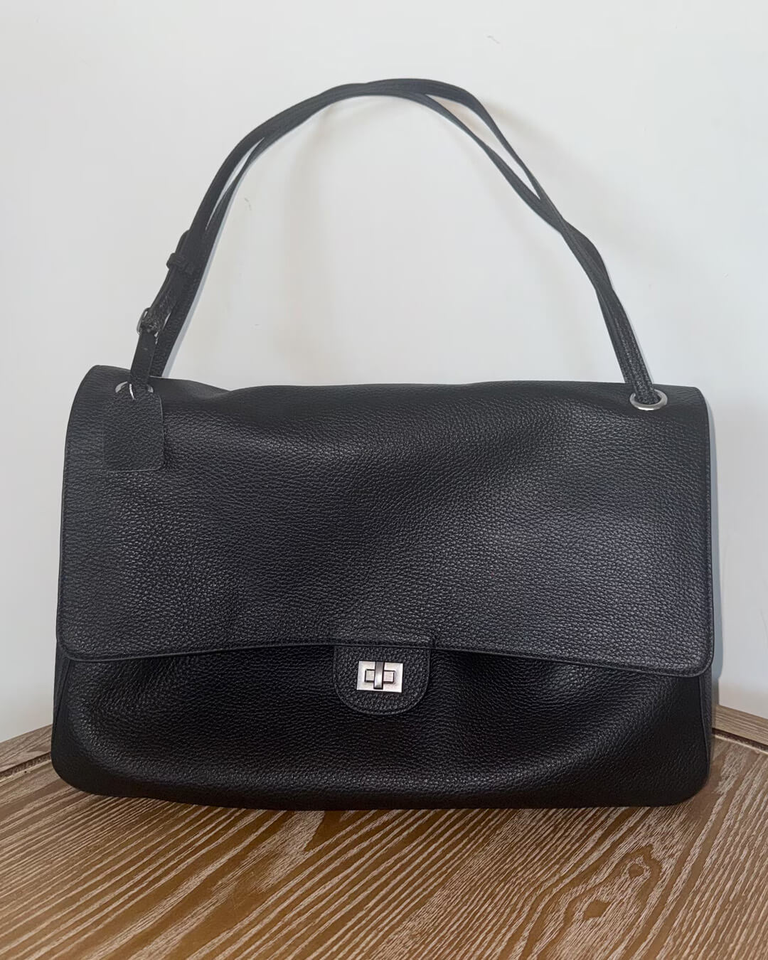 Ava Maxi Flap Leather Shoulder Bag