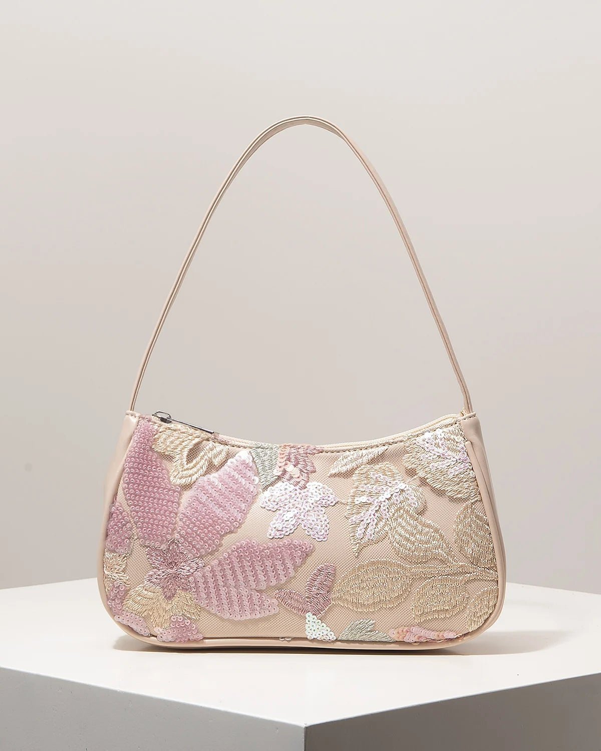 Sophia Embroidered Sequin Shoulder Bag