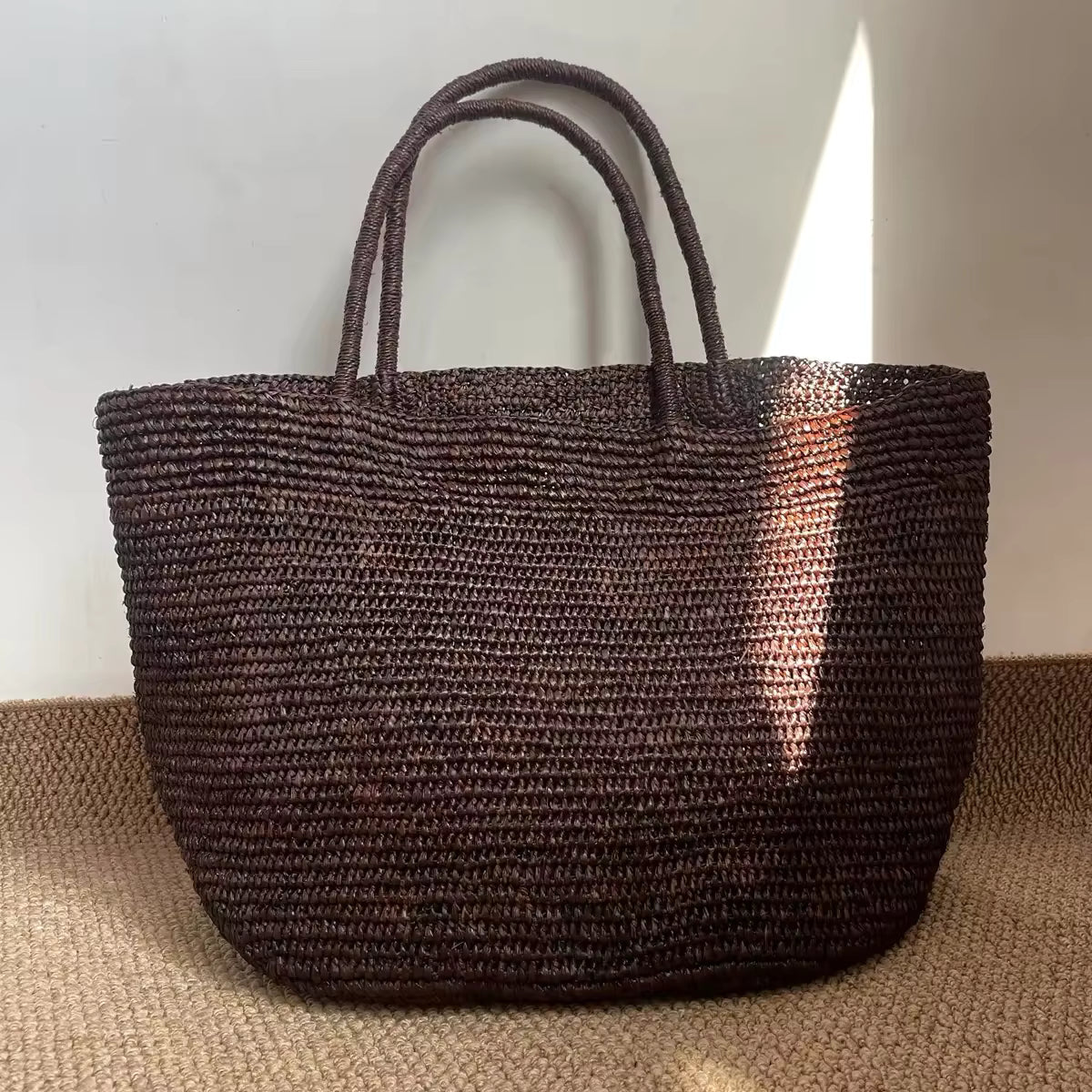 Vivienne Handwoven Rattan Tote