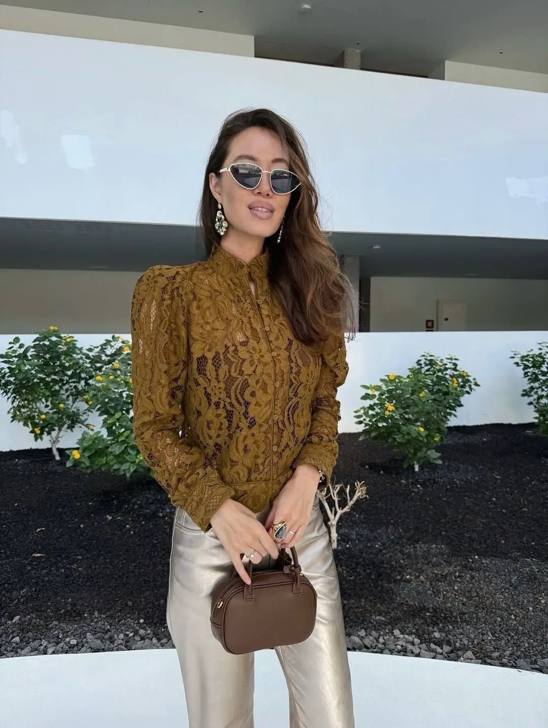 Hannah Lace Sheer Blouse
