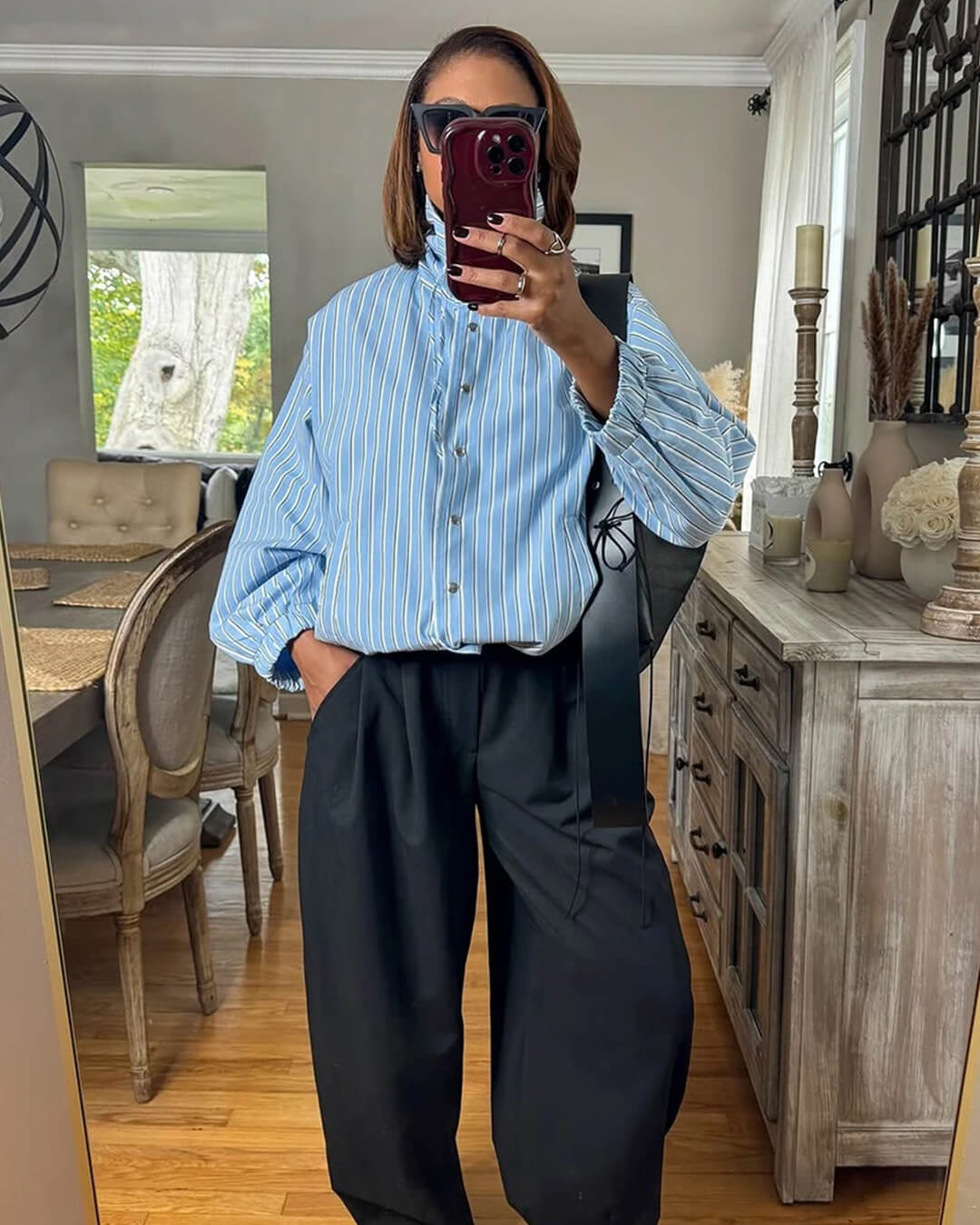 Lucy Striped High Neck Shirt