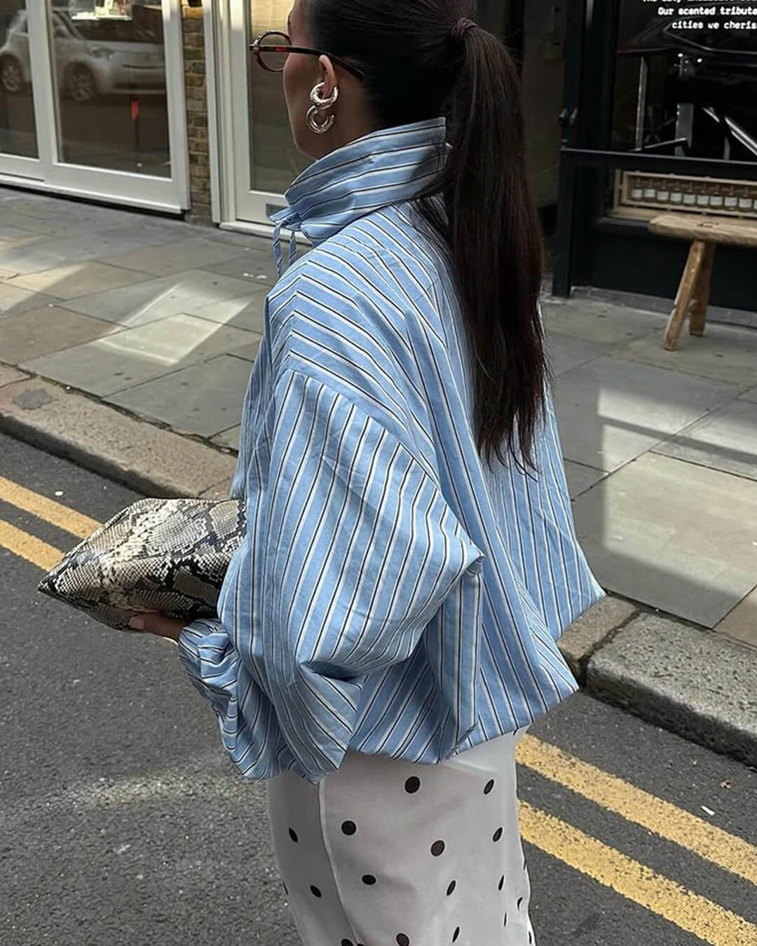Lucy Striped High Neck Shirt