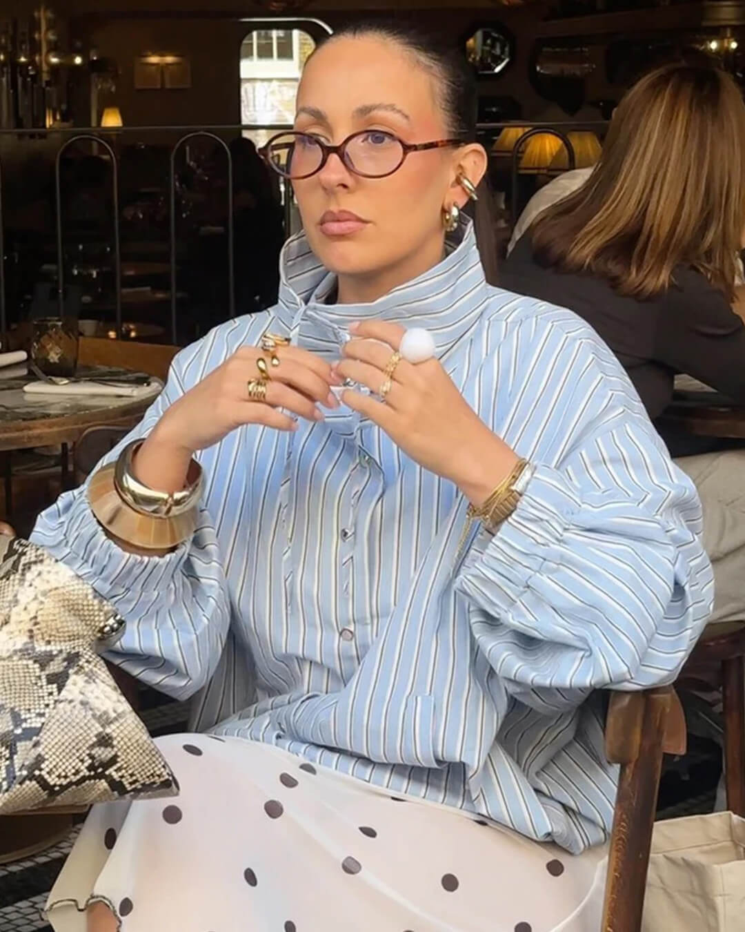 Lucy Striped High Neck Shirt