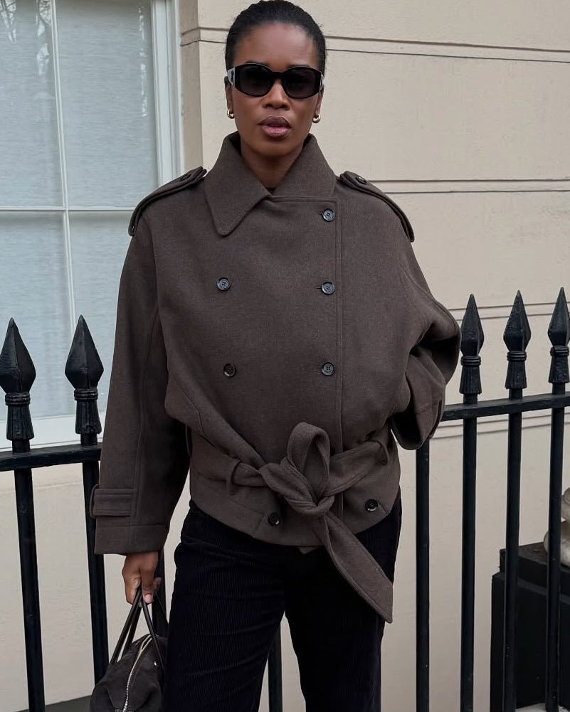 Anne Double Breasted Belted Coat