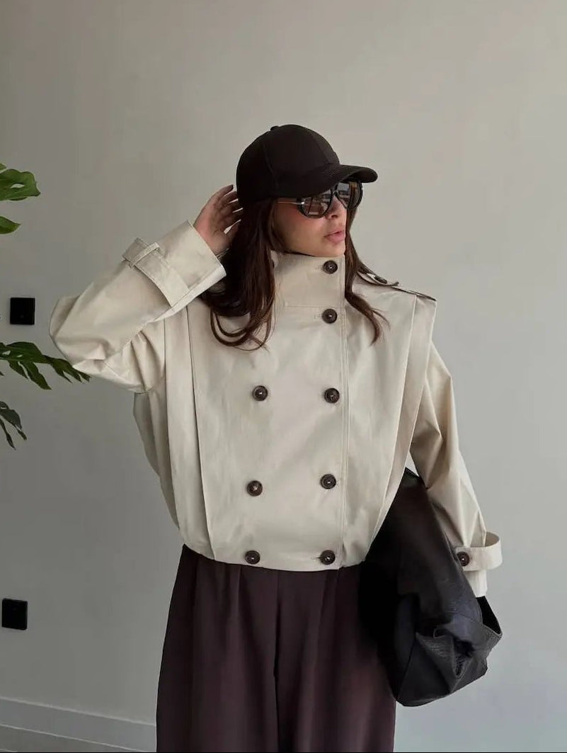 Gloria Pleated Trench Coat