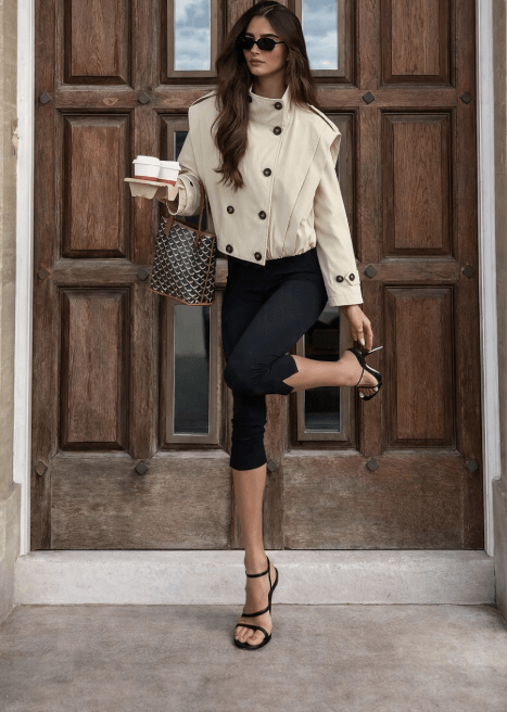 Gloria Pleated Trench Coat
