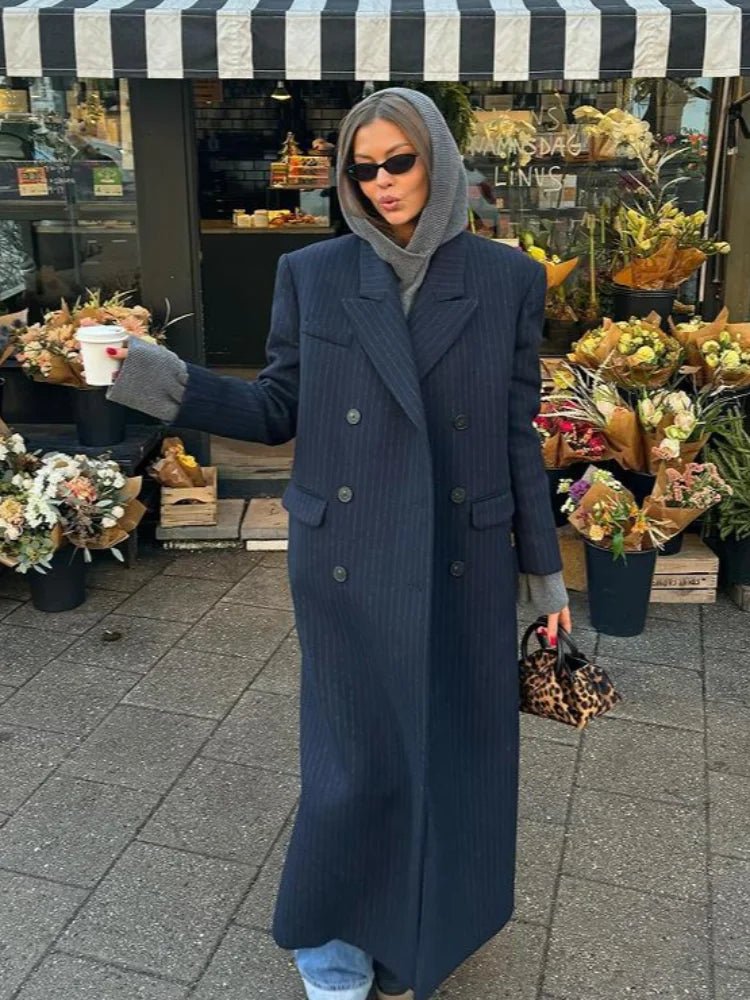 Mary Double Breasted Long Coat