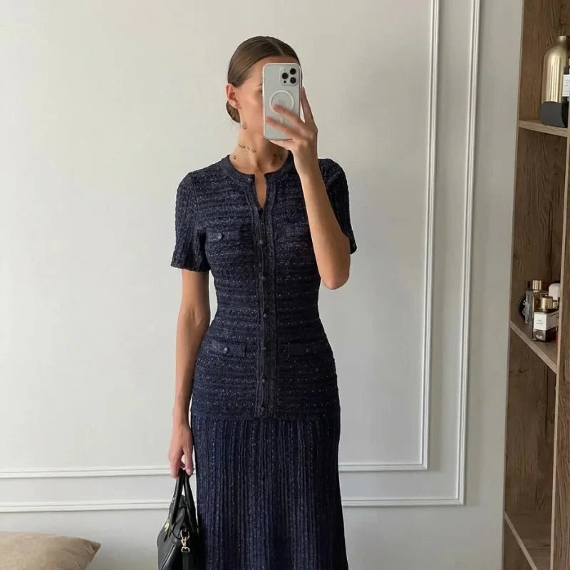 Sadie Sequin Knit Maxi Dress