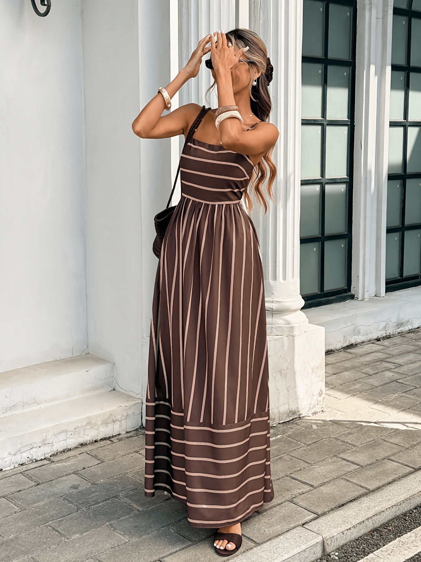 Eleanor Striped Linen Slip Dress