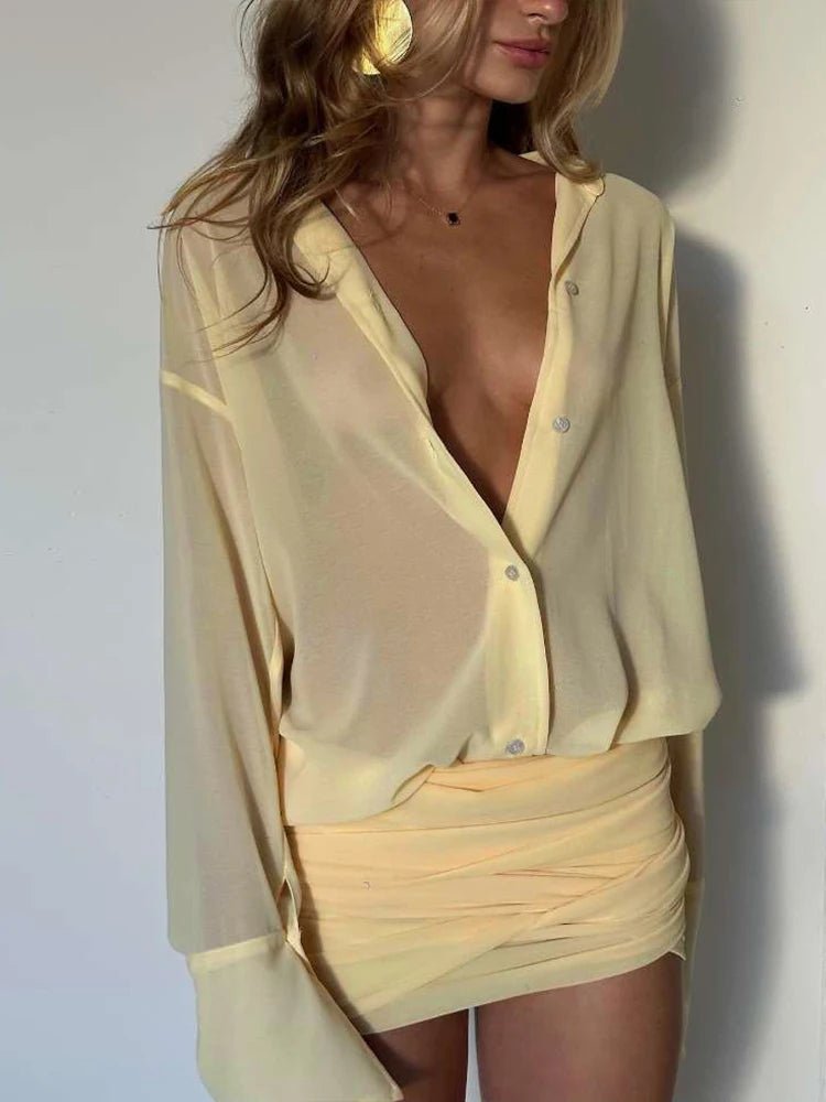 Maya Long Sleeve Shirt Dress