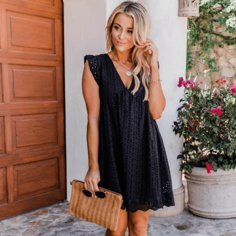 Sylvie V-Neck Sleeveless Mini Dress