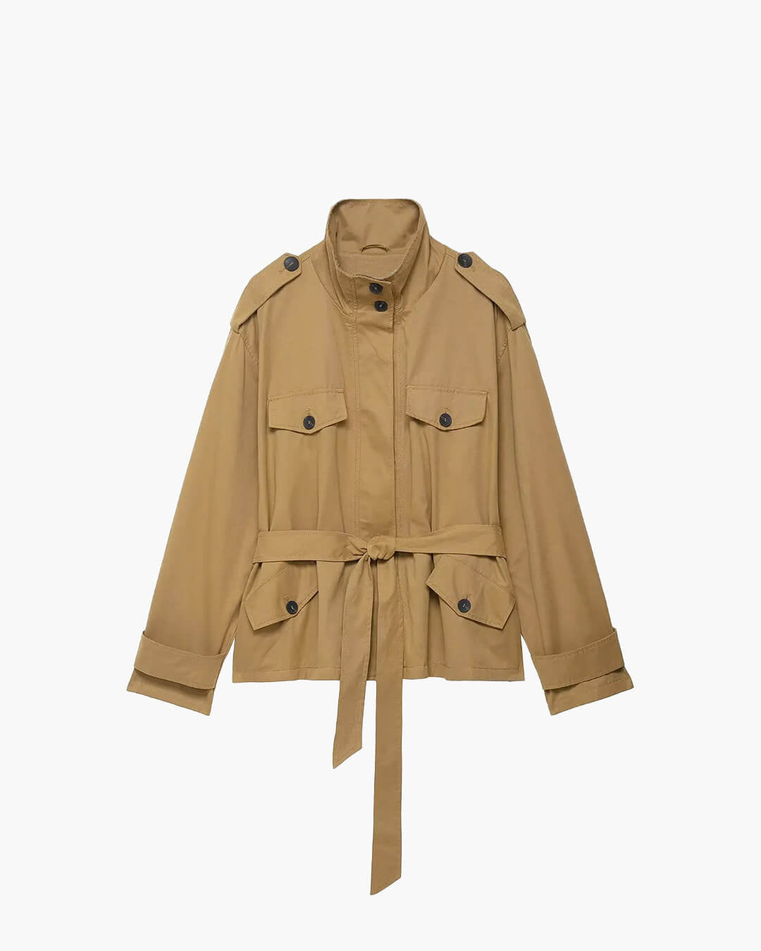 Emily High Collar Belted Jacket & Skort Set