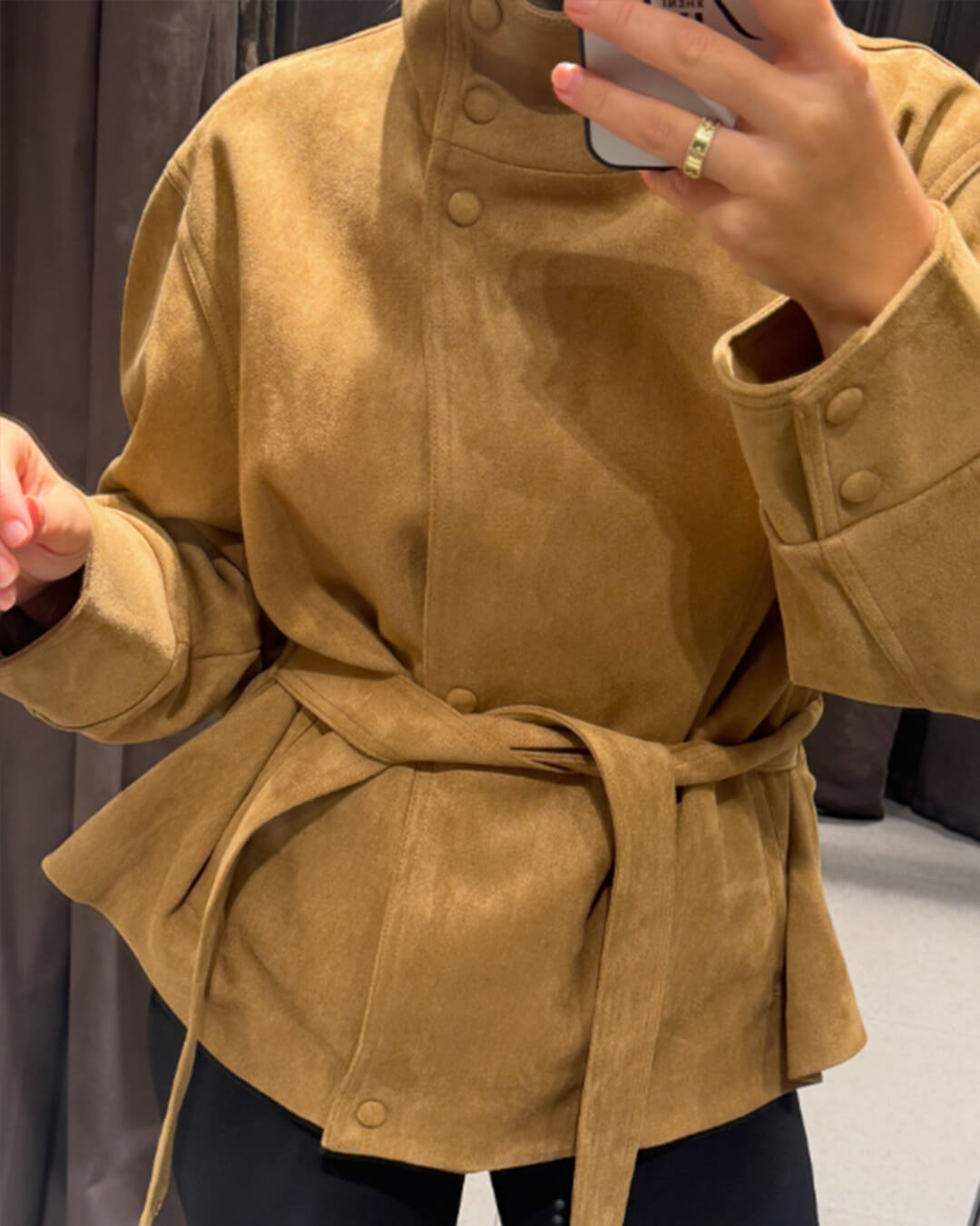 Rebecca Lace-Up Suede Jacket
