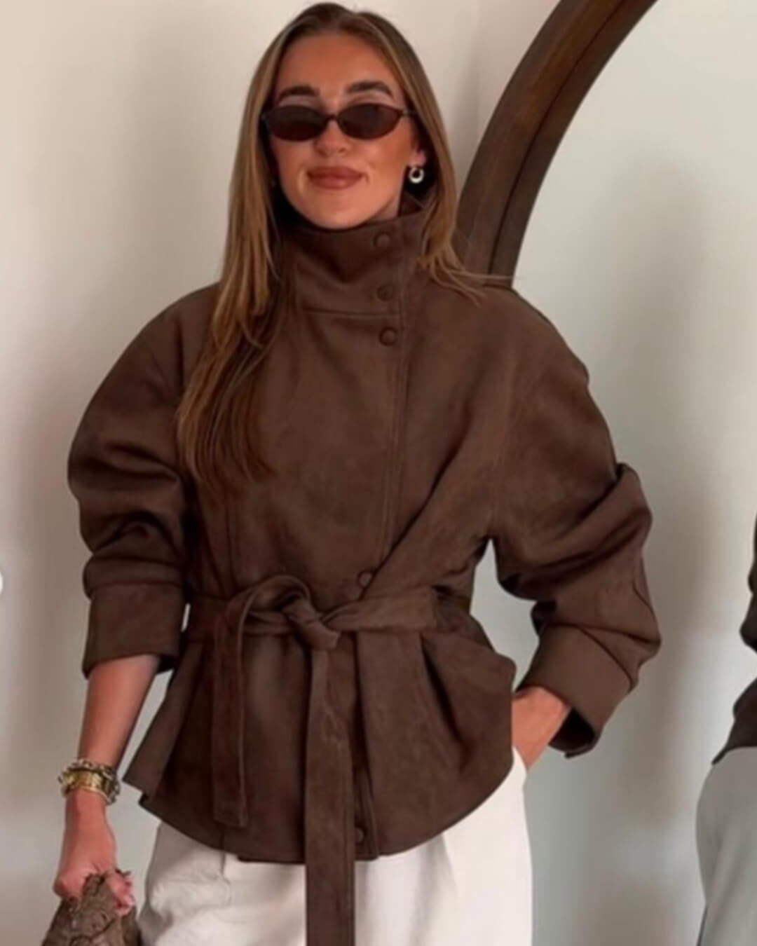 Rebecca Lace-Up Suede Jacket