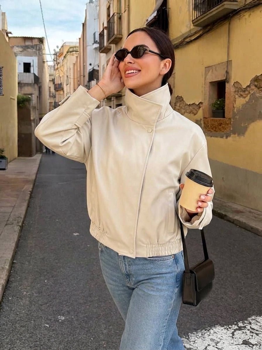 Helena Cropped Bomber Jacket