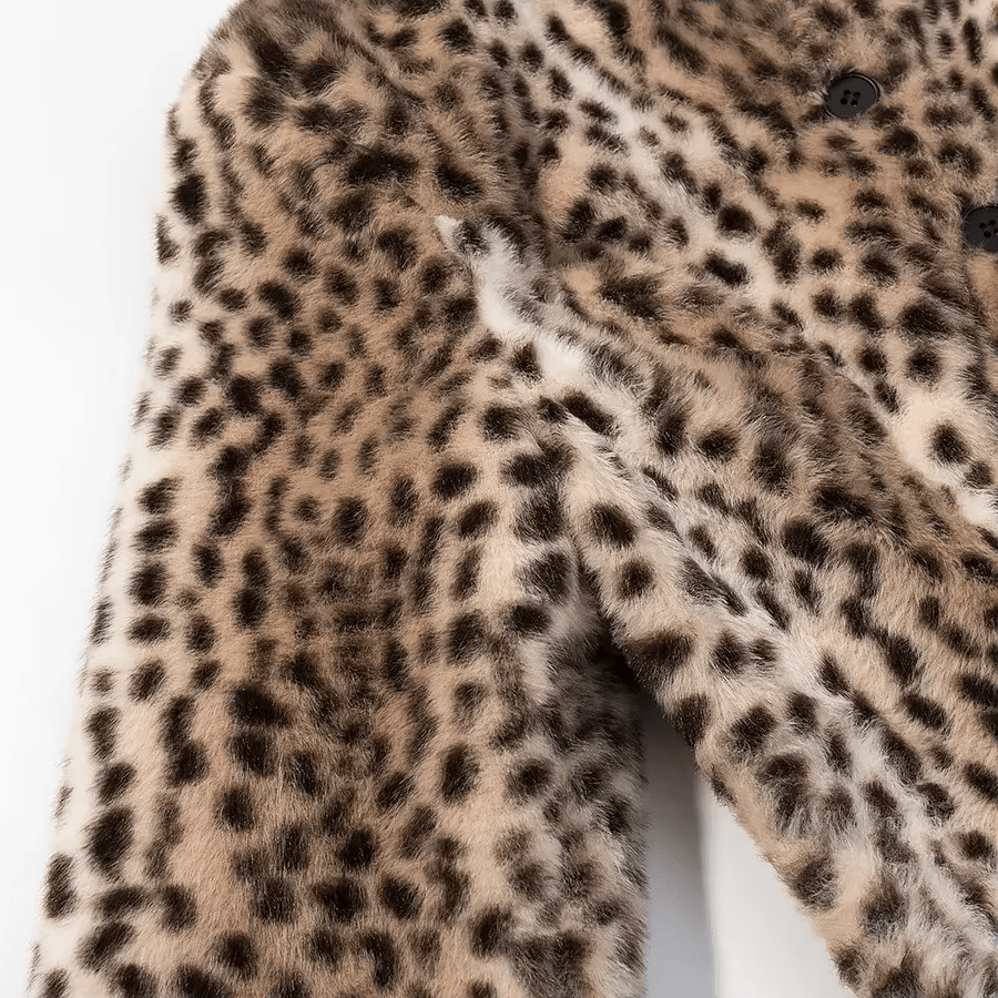 Katie Leopard Faux Fur Cropped Jacket