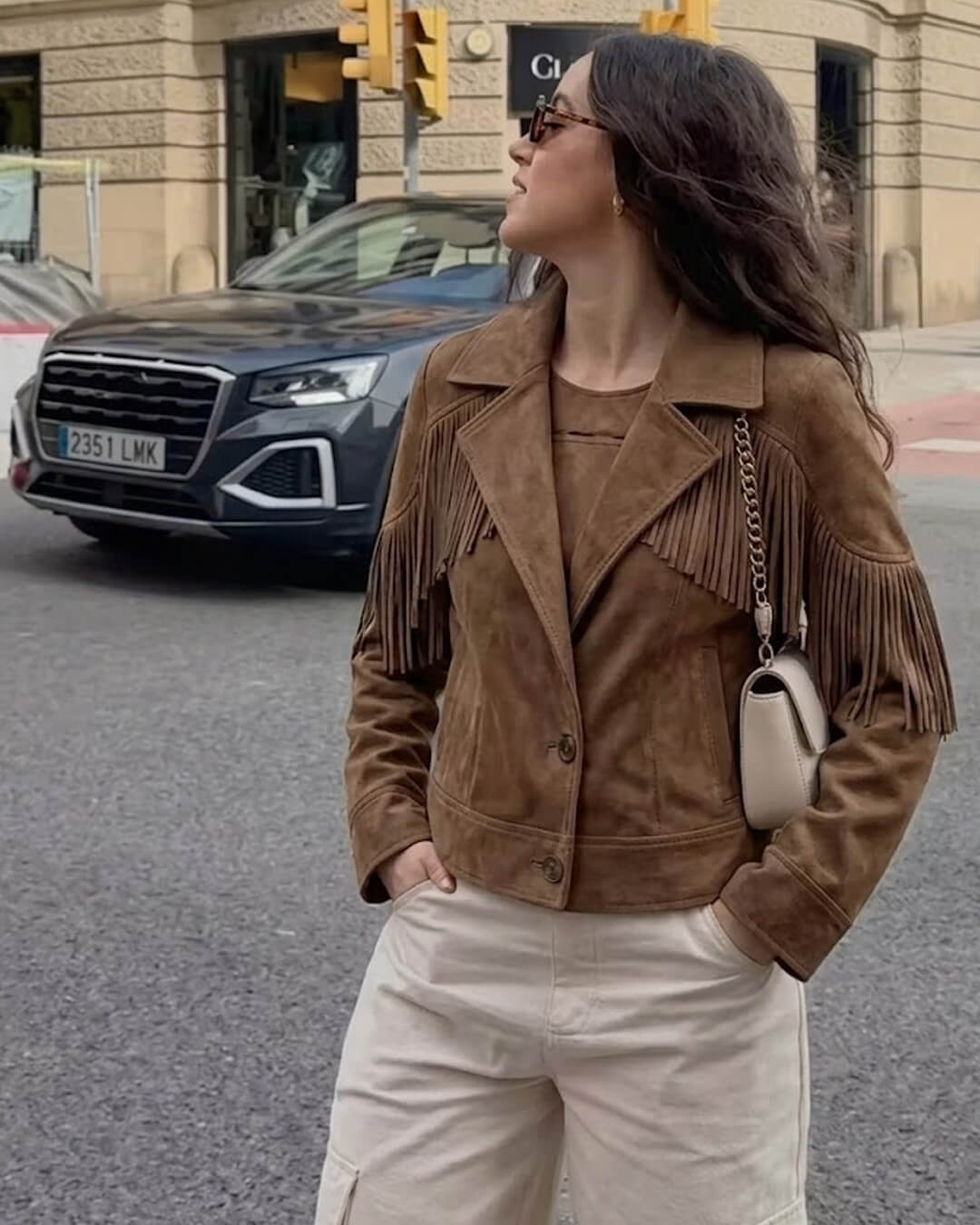 Julie Faux Suede Fringe Western Jacket