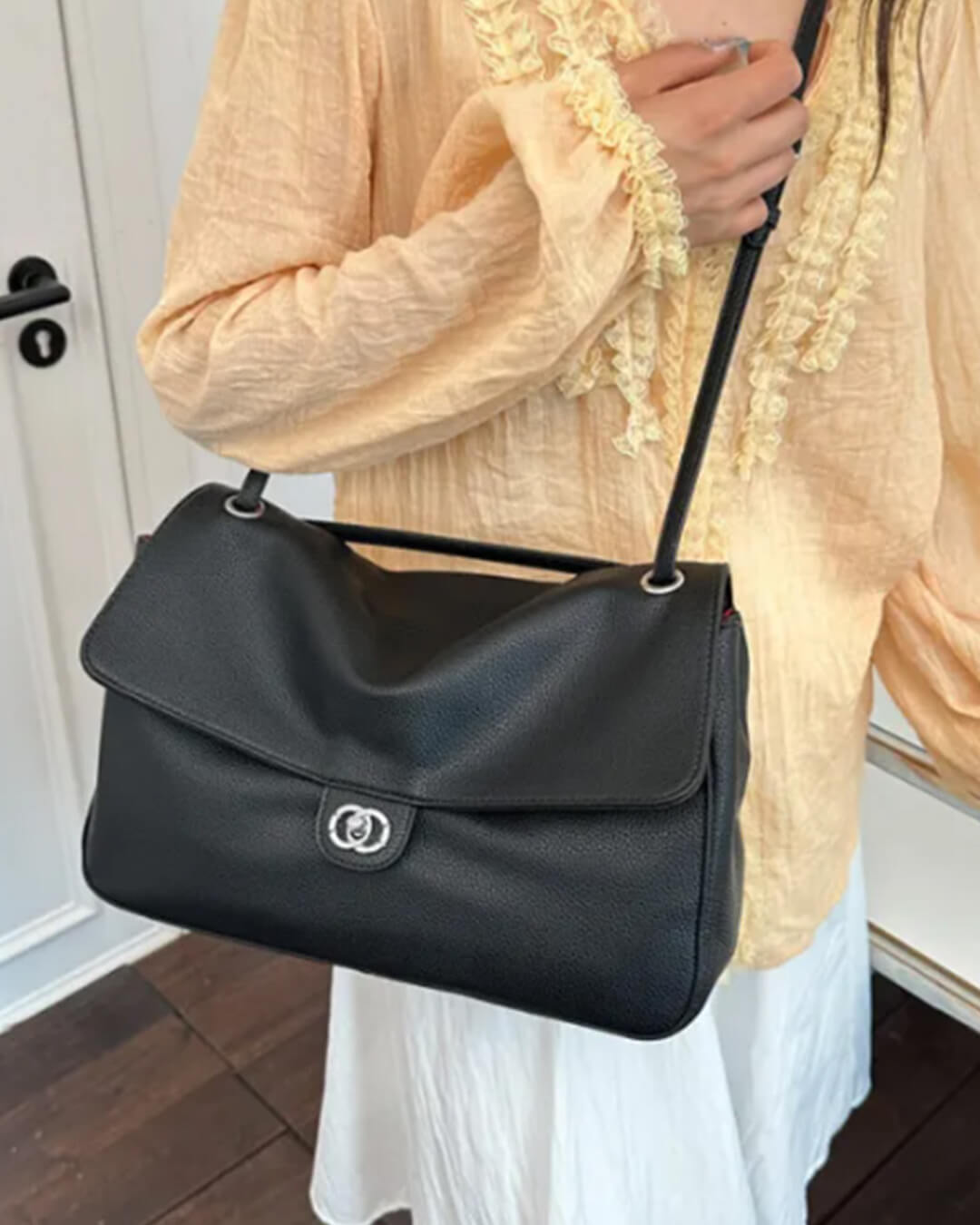 Emma Buckle Flap Shoulder Bag