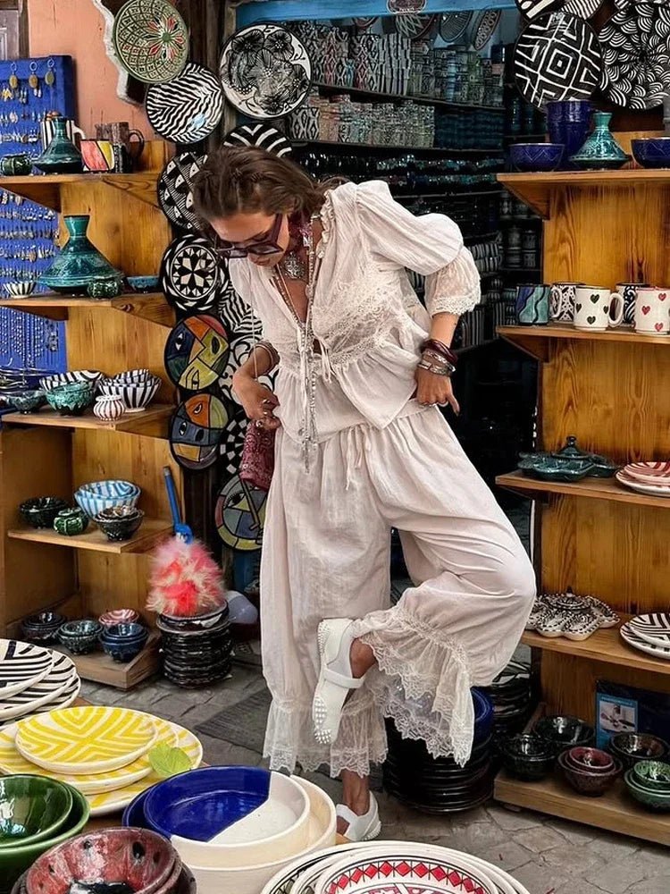 Natasha Lace Lantern Suit