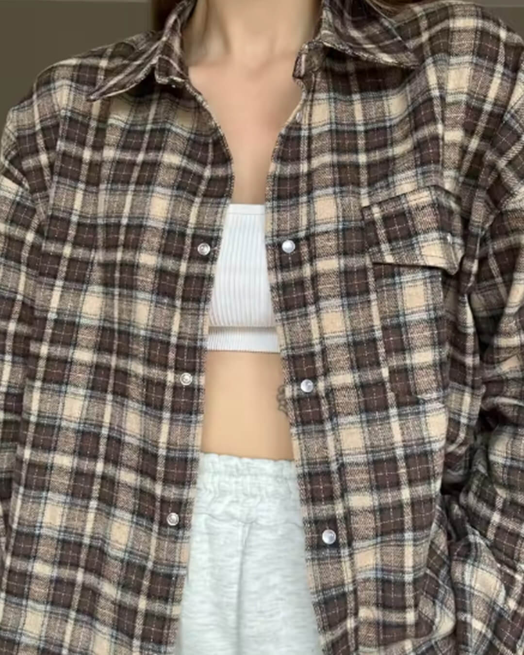Kate Oversized Plaid Shirt