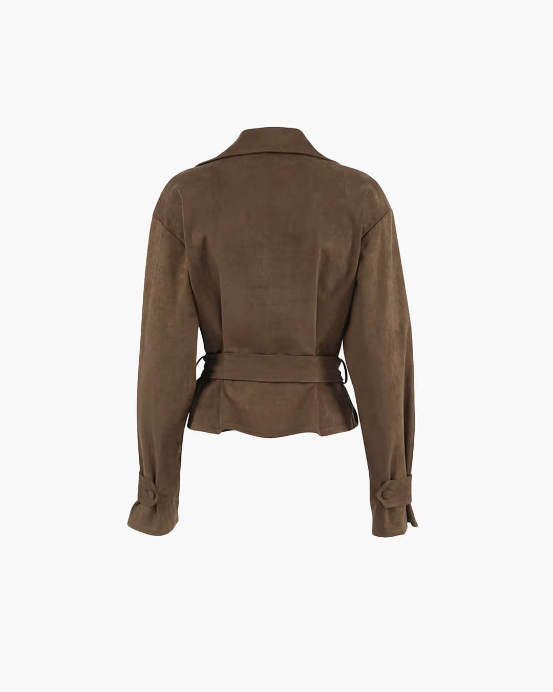 Lisa Faux Suede Belted Wrap Jacket
