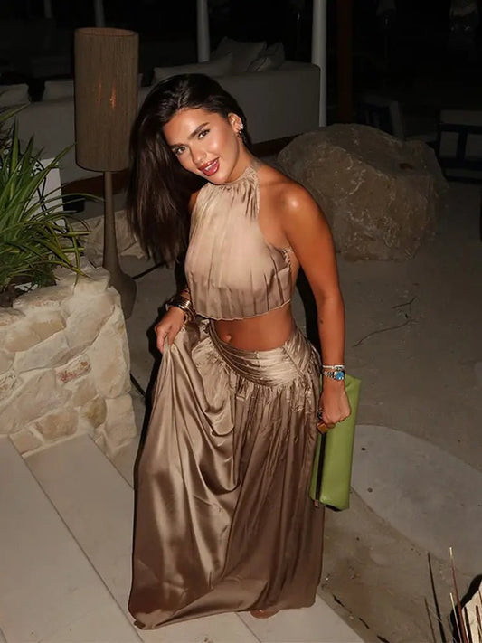Briar Halter Backless Two-Piece Set