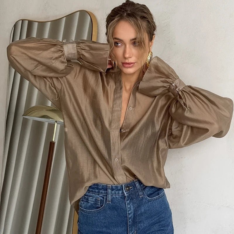Vivienne Long Sleeve Sheer Blouse