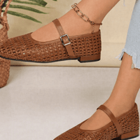 Ella Woven Mesh Mary Jane Flats