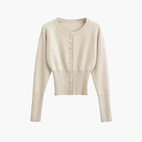 Alicia Cardigan Sweater with Round Neck