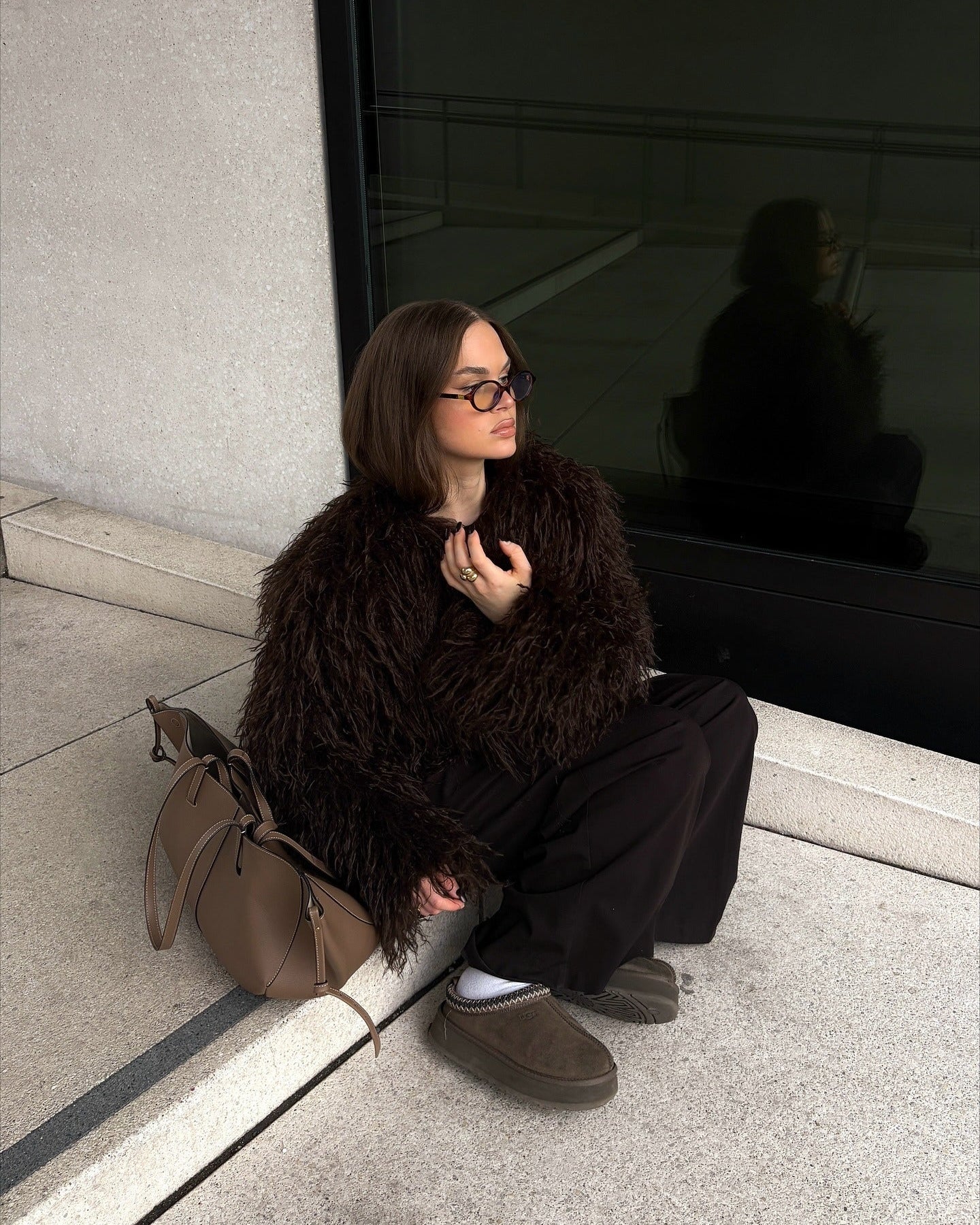 ZEYA - Almira Fuzzy Faux Fur Coat