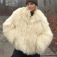 Almira Fuzzy Faux Fur Coat