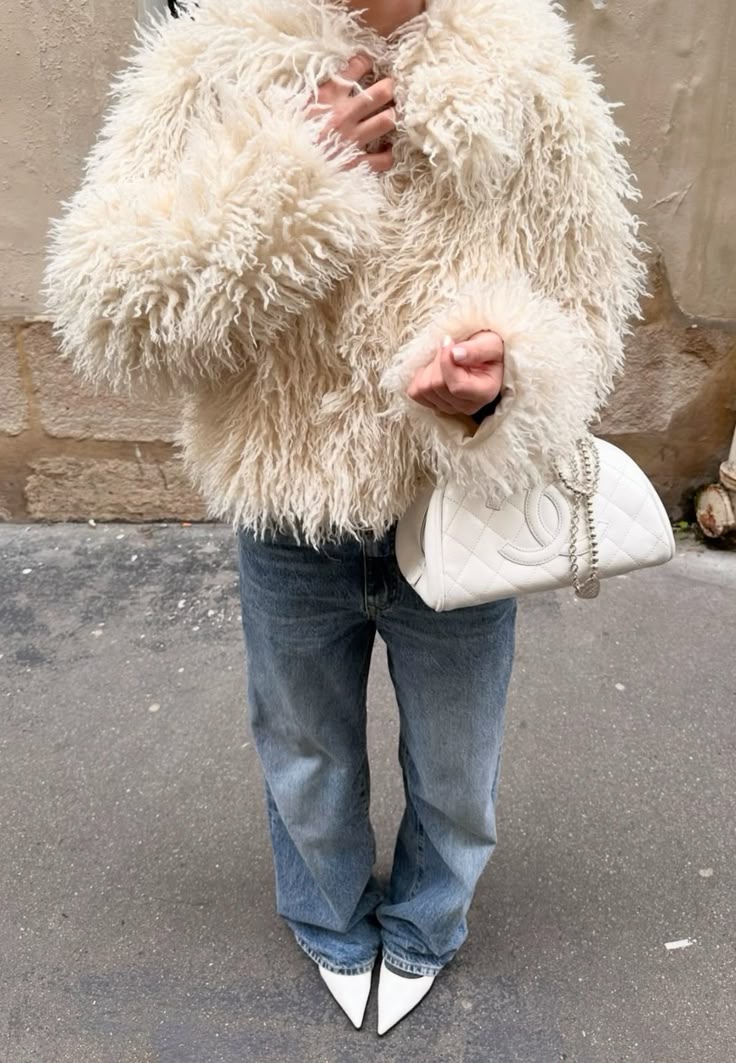 ZEYA - Almira Fuzzy Faux Fur Coat