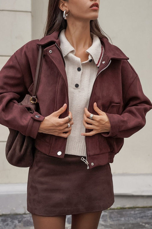 ZEYA - Amanda Relaxed Suede Coat