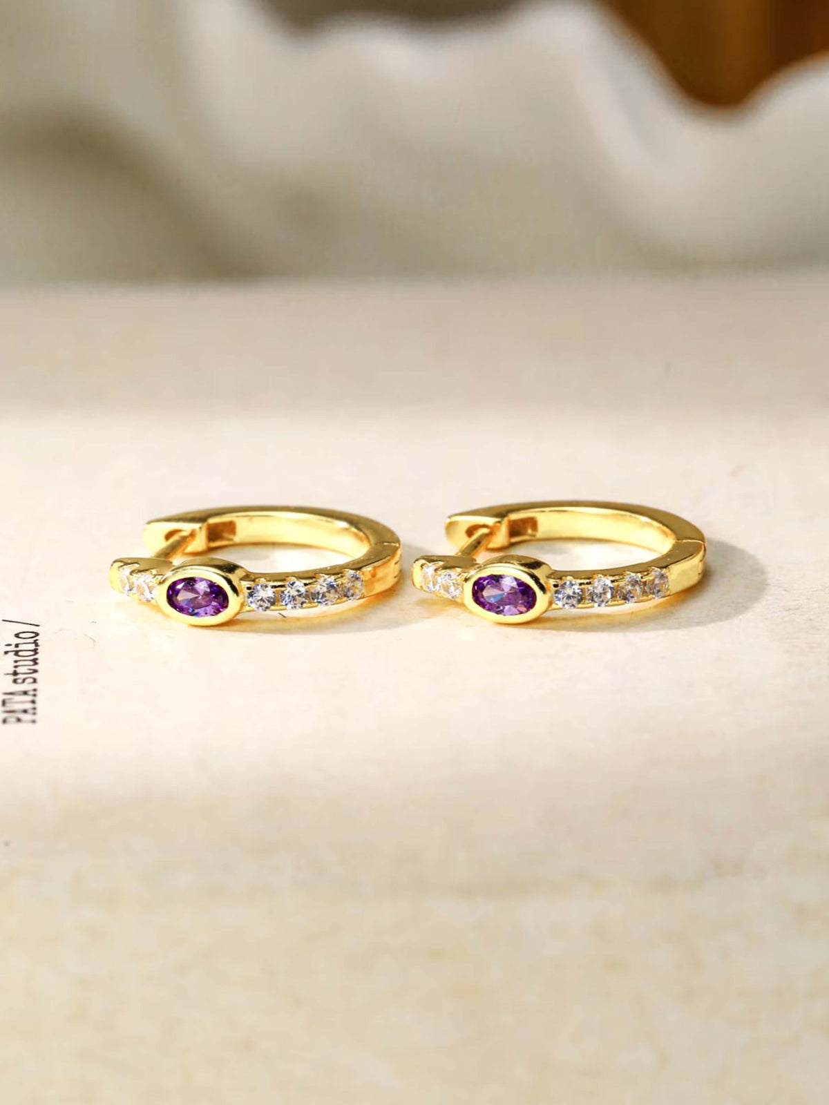 ZEYA - Amber Hoop Earrings