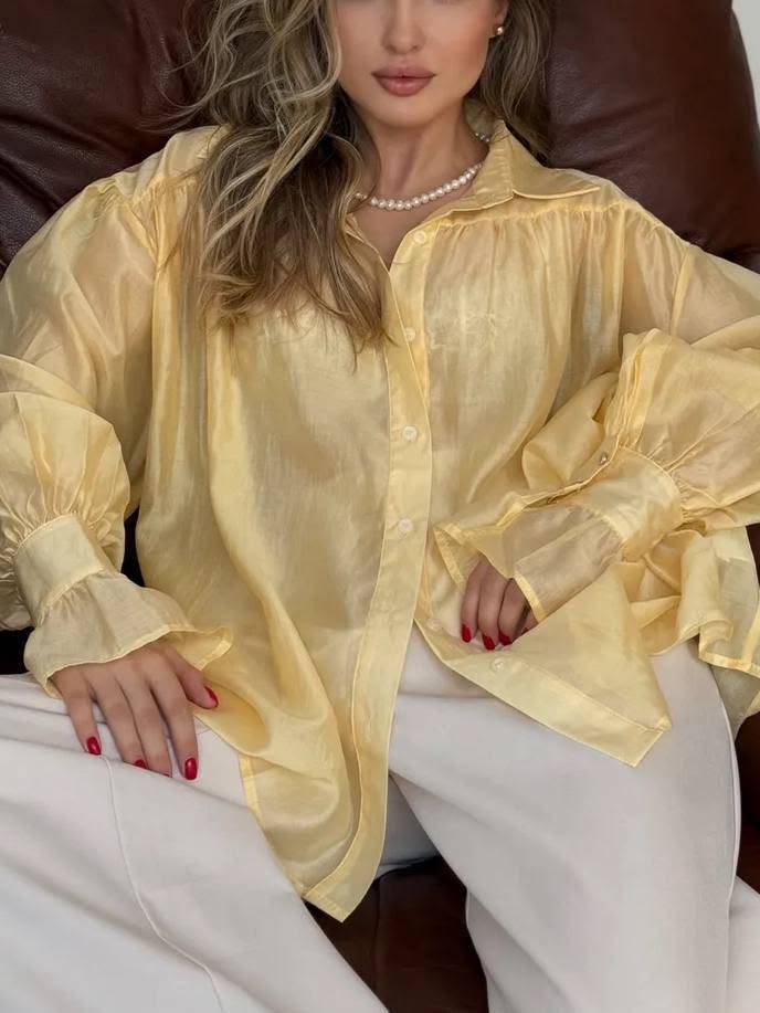 ZEYA - Amelie Long Sleeve Sheer Blouse